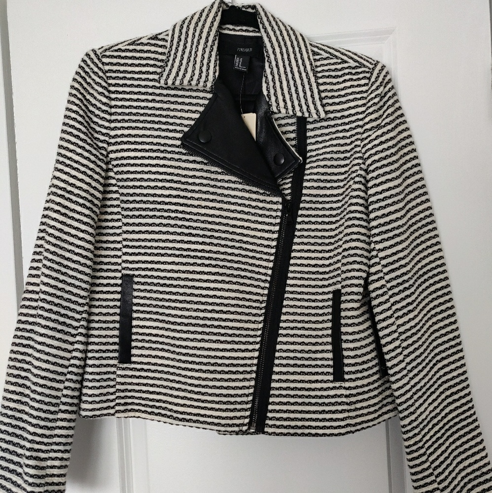 Leather Tweed Jacket/blazer